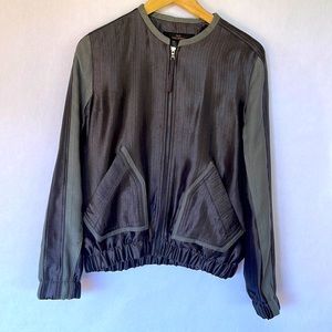 Next Tailoring Gray & Silver Chromatic Bomber Jacket